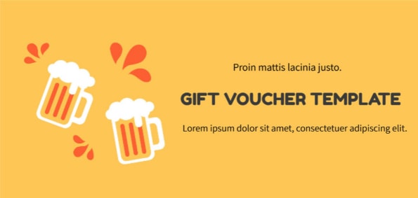 Gift voucher template for editing