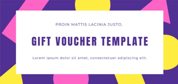 Gift voucher template for editing